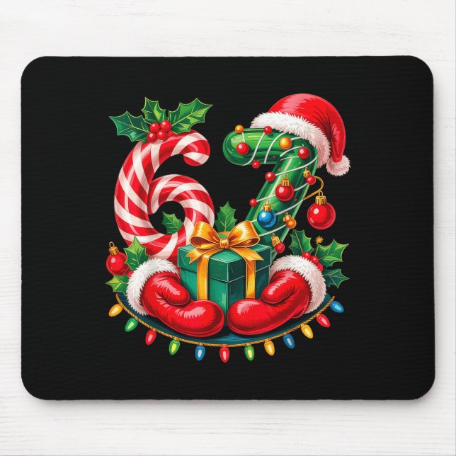 Mousepad 6 7 Meme 67 Gen Alpha 6-7 Hands Family Christmas  (Frente)
