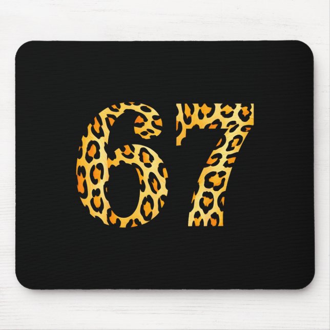 Mousepad 6-7 Meme Leopard Cheetah Cool Six-seven  (Frente)