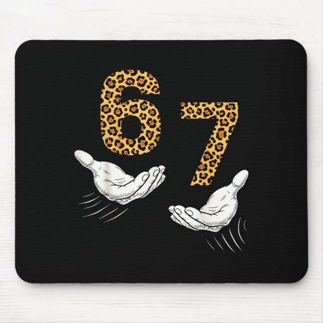 Mousepad 6-7 Meme Leopard Cheetah Cool Six-seven Funny  (Frente)