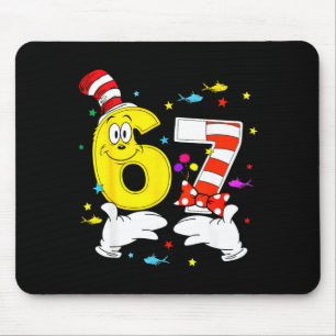Mousepad 6 7 meme mãos seis sete ler leitura dia livro