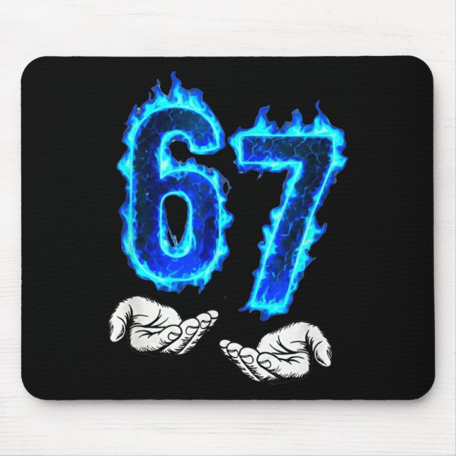 Mousepad 6 7 Meme Six Seven 67 Hands Meme Funny Men Girls B (Frente)