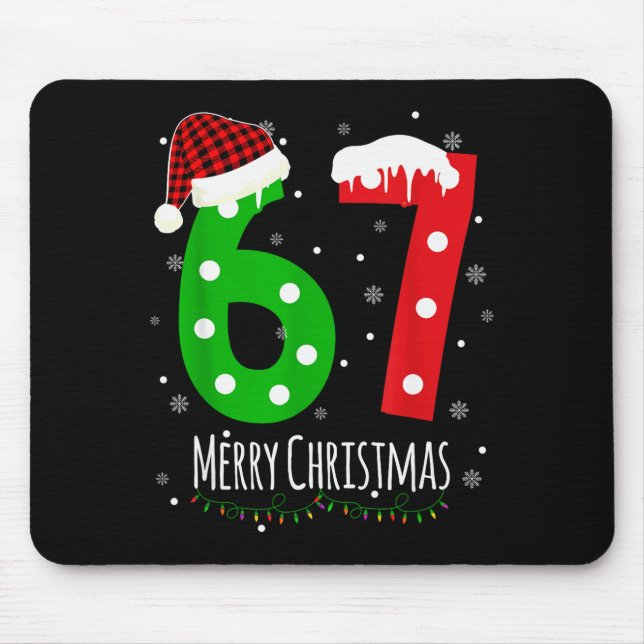 Mousepad 6 7 Natal Seis Sete Xmas 67 Feliz Natal  (Frente)