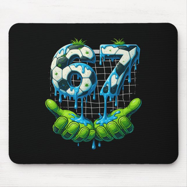 Mousepad 6 7 Seis Sete Gotejamento Engraçado Gen Alpha Meme (Frente)