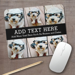 Mousepad 6 Colagem de Fotos 2 Linhas de Texto — CAN Edita