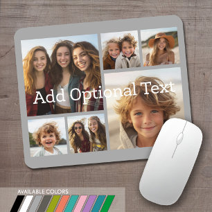 Mousepad 6 Colagem de Fotos Texto Opcional — CAN Edit Col