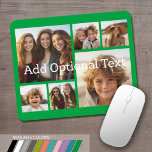 Mousepad 6 Colagem de Fotos Texto Opcional — CAN Edit Color<br><div class="desc">Adicione seus fotos favoritos a este modelo divertido. Você pode usar fotos quadradas ou quaisquer fotos para esta grade.</div>