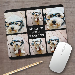 Mousepad 6 Colagem de fotos - você pode mudar a cor de fund