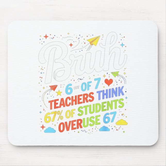 Mousepad 6 de 7 professores acham que 67% dos alunos abusam (Frente)