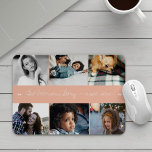 Mousepad 6 imagens colagem texto personalizado da família m<br><div class="desc">Conte a história da sua família em seis imagens personalizadas com uma bela colagem de fotos de manutenção colagem de fotos com o mouse rosa penteado para mantê-los próximos durante o seu tempo de trabalho.        É fácil personalizar com suas fotos e texto!</div>