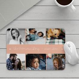 Mousepad 6 imagens colagem texto personalizado da família m