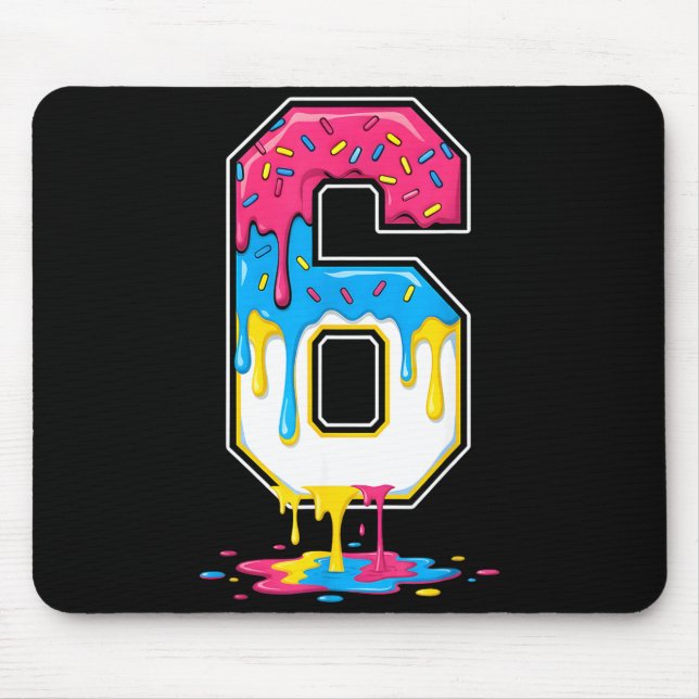 Mousepad 6 Number Seven Team Srts Ice Cream Drip Matching V (Frente)