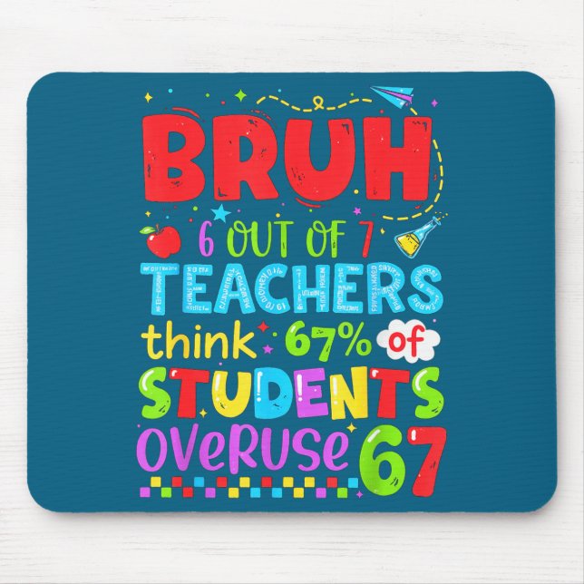 Mousepad 6 Out Of 7 Teachers Think 67% Of Students Overuse  (Frente)