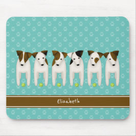 Mousepad 6 terríveis baleeiros cães Jack Russell