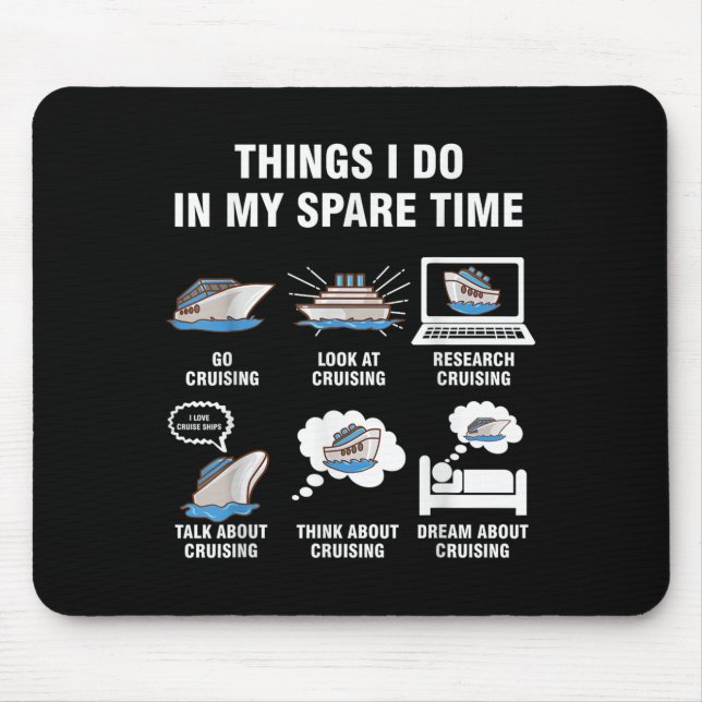 Mousepad 6 Things I Do In My Spare Time - Cruising Lovers  (Frente)