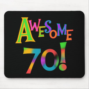 Mousepad 70 t-shirt e presentes impressionantes do anivers
