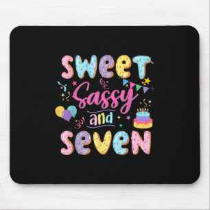 Mousepad 7 Birthday Girl Sweet Sassy E Sete Rosquinhas 7 Ys