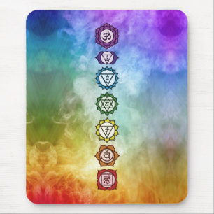 Mousepad 7 Chakra coordenando o fluxo negrito da cor do arc