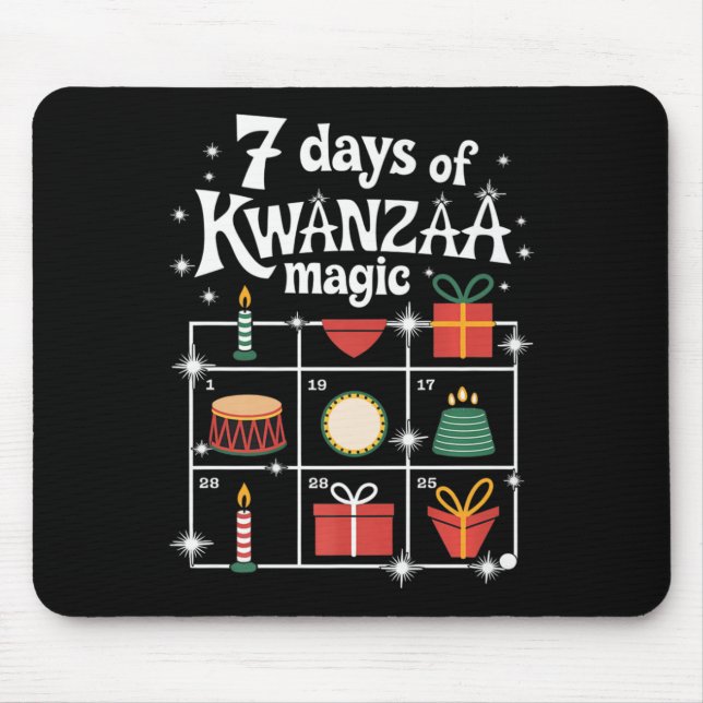 Mousepad 7 Dias De Kwanzaa Kinara Magic Fesage Magic Symbo (Frente)