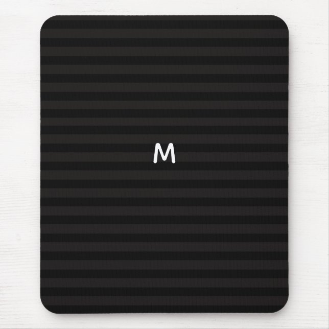 Mousepad 7 Opção Black Stripes Moderno Monograma (Frente)