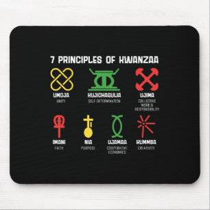 Mousepad 7 Princípios De Kwanzaa Happy Kwanzaa African Amer