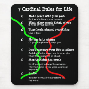 Mousepad 7 regras cardinais para a VIDA