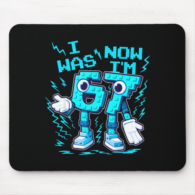 Mousepad 7 Year Old Birthday Shirt Was 6 Now I'm 7 Italian  (Frente)