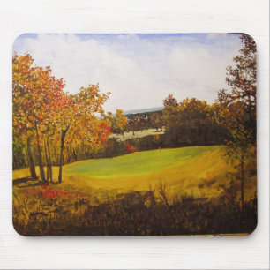Mousepad 7o Aguarela do campo de golfe da crista de Eagle