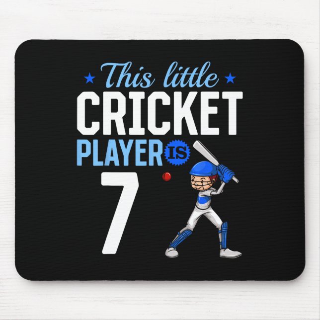 Mousepad 7th Birthday Cricket Player  (Frente)