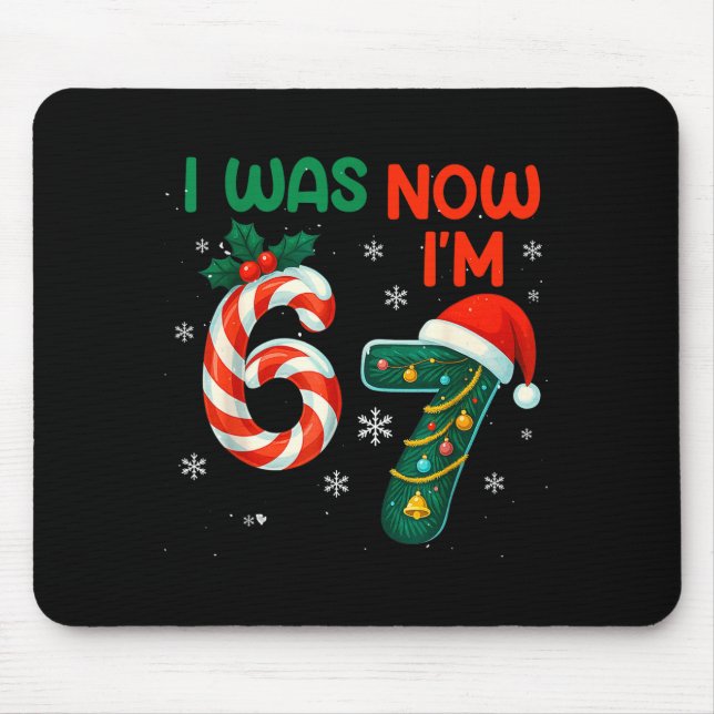 Mousepad 7th Birthday Was 6 Now I'm 7 Year Old Christmas 67 (Frente)
