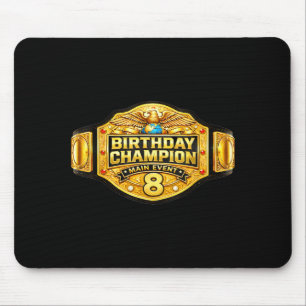 Mousepad 8º aniversariante lutador de wrestling campeão fes