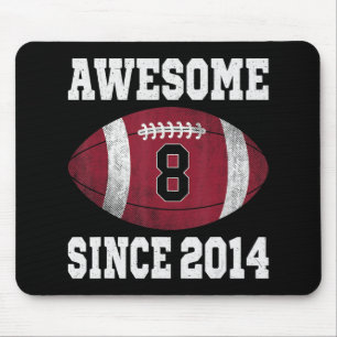 Mousepad 8º Aniversário do Jogador de Futebol de 8 anos Vin