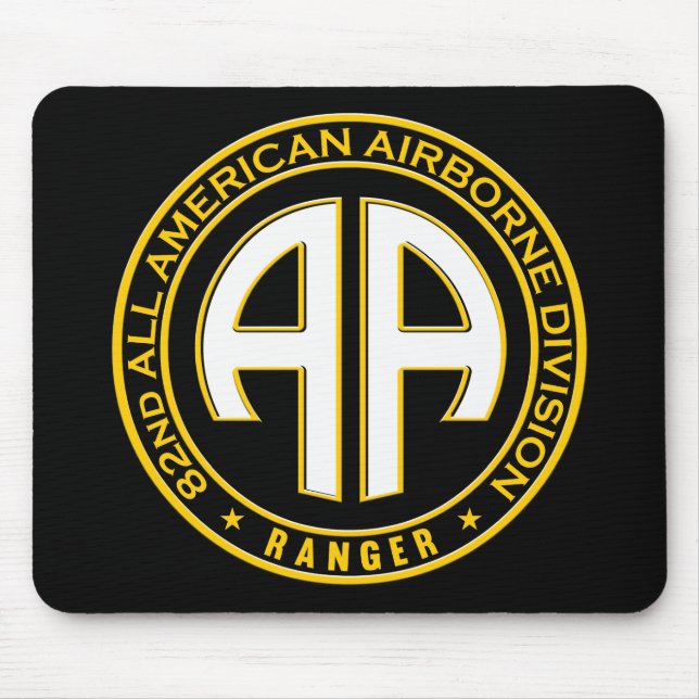 Mousepad 82º Patch Casual de Todos os Ranger Aéreos America (Frente)