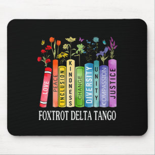 Mousepad 8647 Foxtrots Tangos Deltas Flor Resistente Boo
