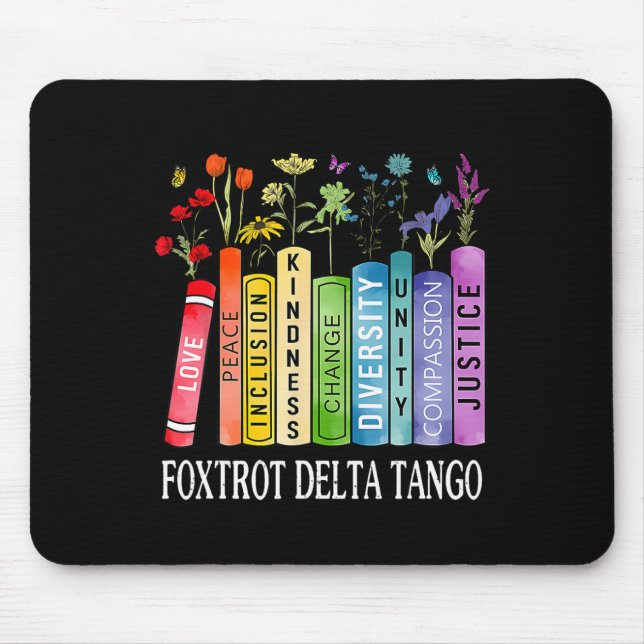 Mousepad 8647 Foxtrots Tangos Deltas Flor Resistente Boo (Frente)