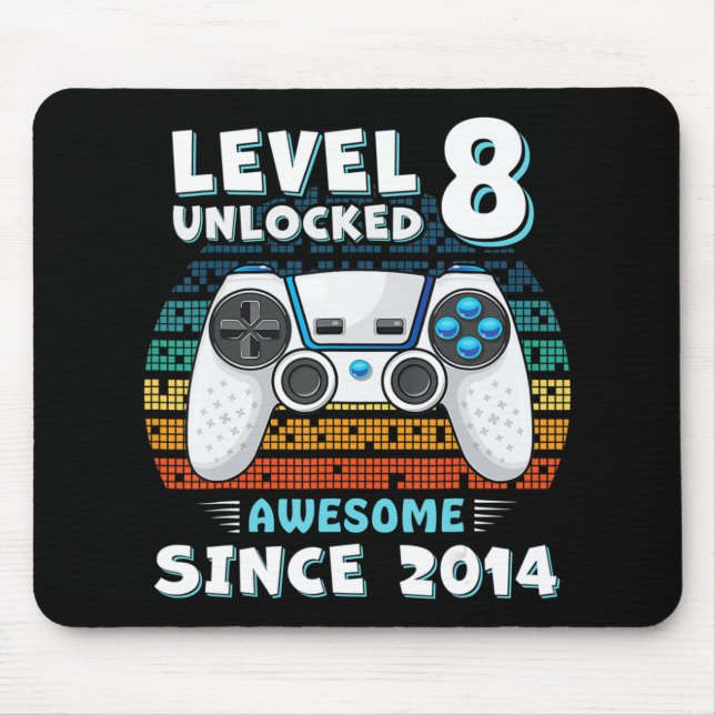 Mousepad 8 anos BDay Son Boy Gamer 8 8 anos B (Frente)