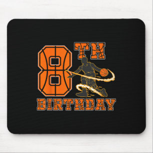 Mousepad 8 anos jogador de basquete 8. Aniversário Filho