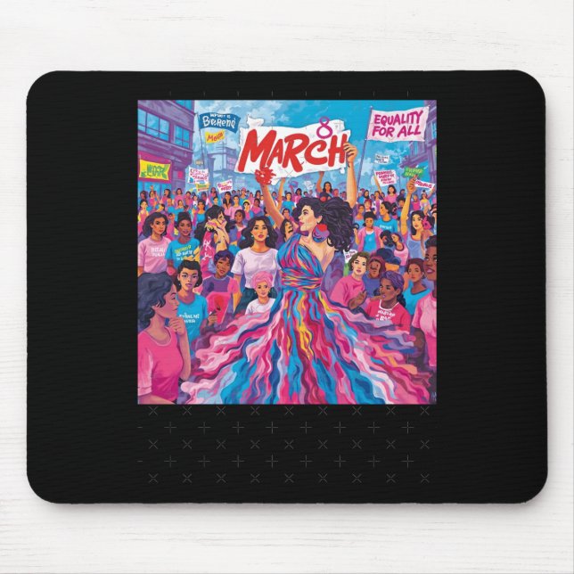 Mousepad 8 de março Empoderamento das mulheres para igualda (Frente)