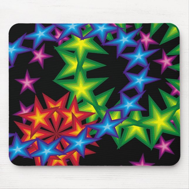 Mousepad 8estrelas vivas em círculos (Frente)