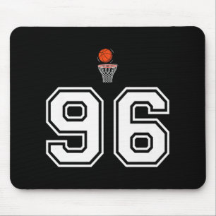 Mousepad 96 Número de Estilo de Basquete Vintage White Prem