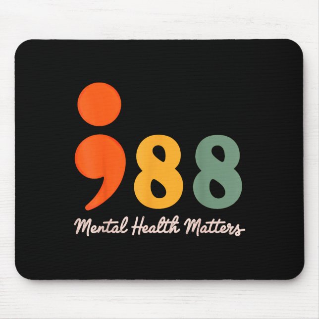 Mousepad 988 ponto e vírgula prevenção à saúde mental  (Frente)