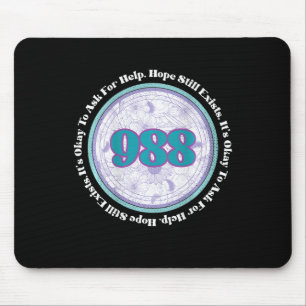 Mousepad 988 Prevenção ao Suicídio É bom pedir ajuda B