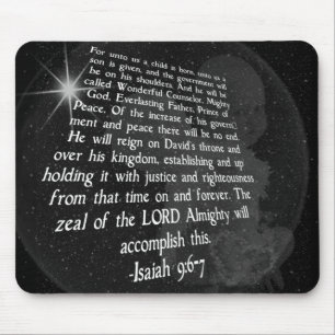 Mousepad 9:6 de Isaiah - 7 até nós uma criança é nascid