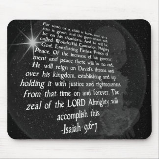 Mousepad 9:6 de Isaiah - 7 até nós uma criança é nascida -