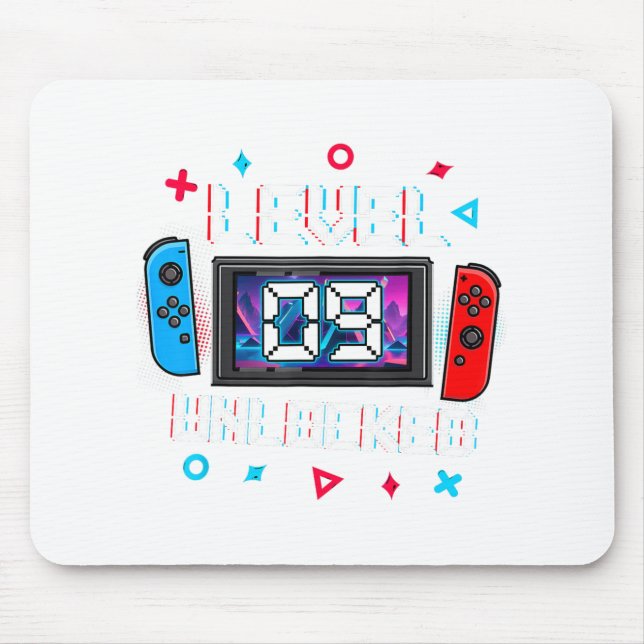Mousepad 9 Jovens de jogos desbloqueados do 9º aniversário  (Frente)