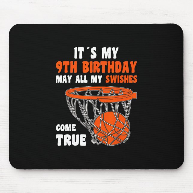 Mousepad 9 Year Old Happy 9th Birthday Sketll 9th Birthday  (Frente)