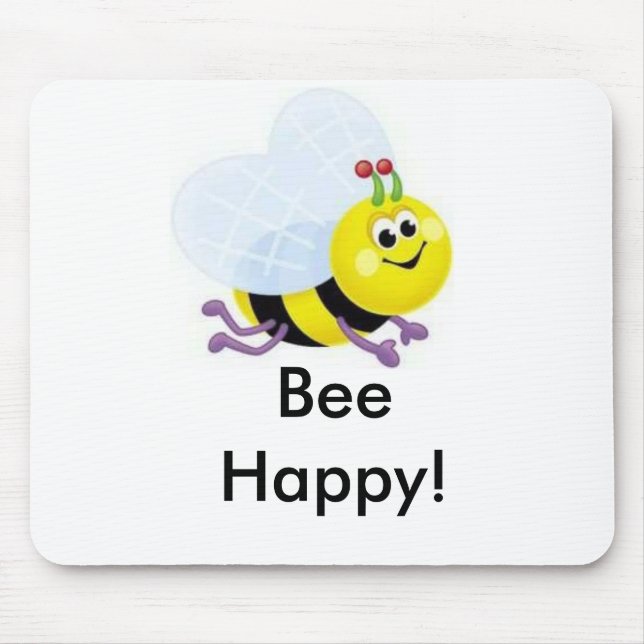 Mousepad a67_cute_bee, abelha feliz! (Frente)