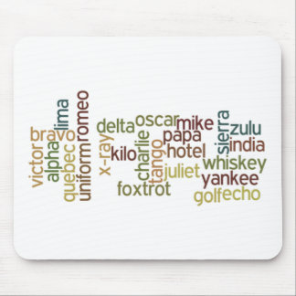 Mousepad A a telefonia do alfabeto fonético de Z (Wordle)
