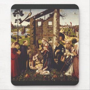 Mousepad A Adoração de Biagio d'Antonio Arte Medieval