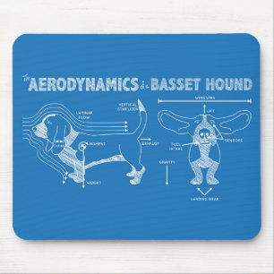 Mousepad A aerodinâmica de um basset Hound