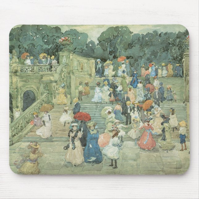 Mousepad A Alameda, Central Park por Maurice Prendergast (Frente)